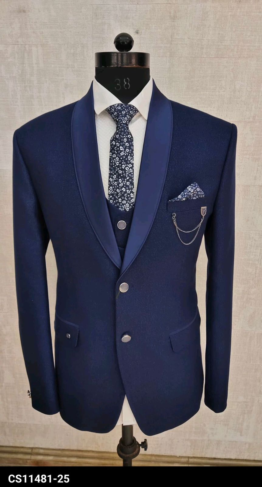 DARK BLUE DESIGNER CLASSIC MENS SUIT