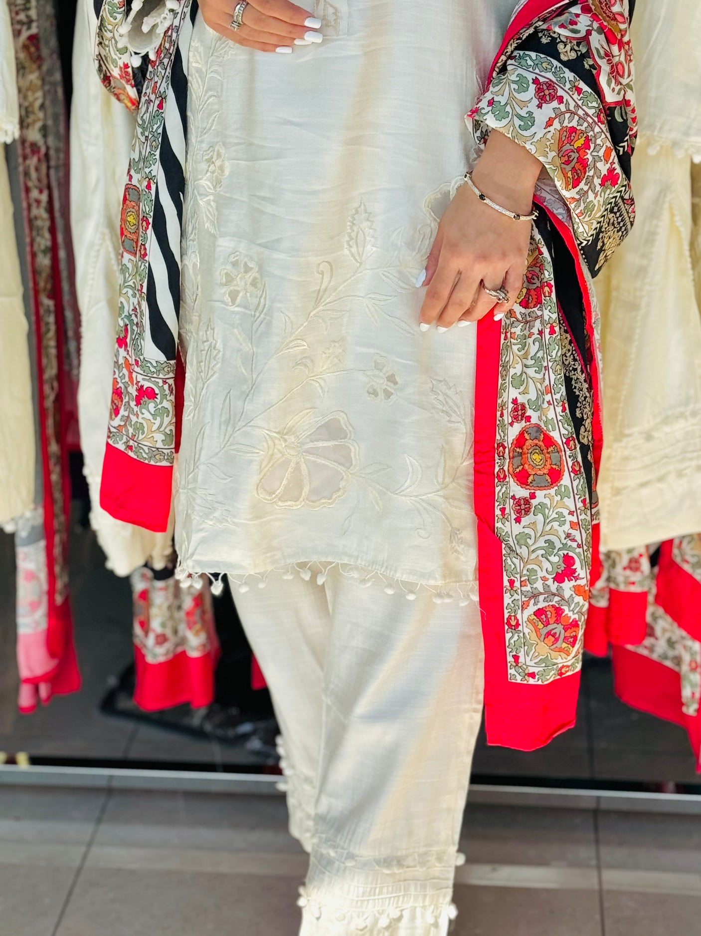 PAKISTANI ZEBRA PRINT SUIT