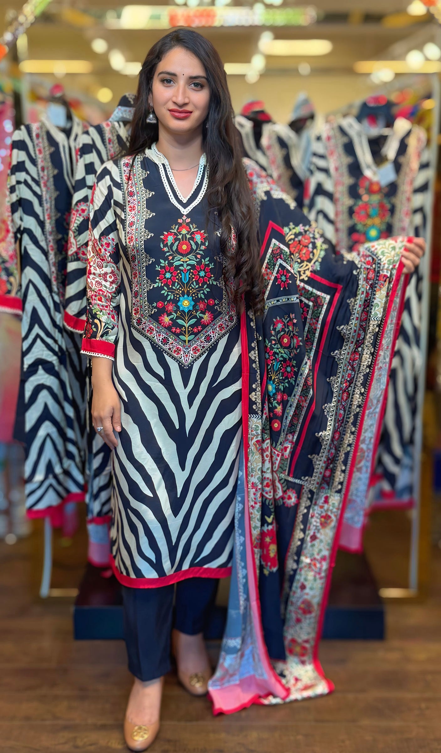 Kashmiri print suit