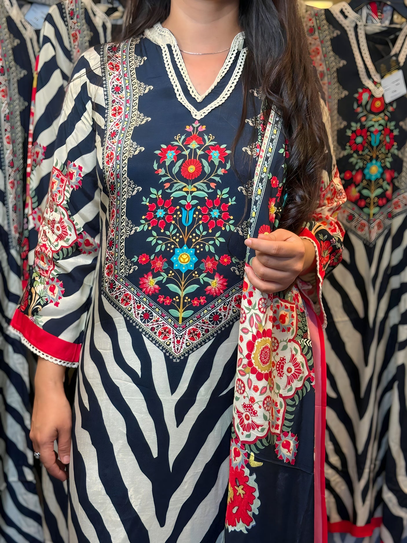 Kashmiri print suit