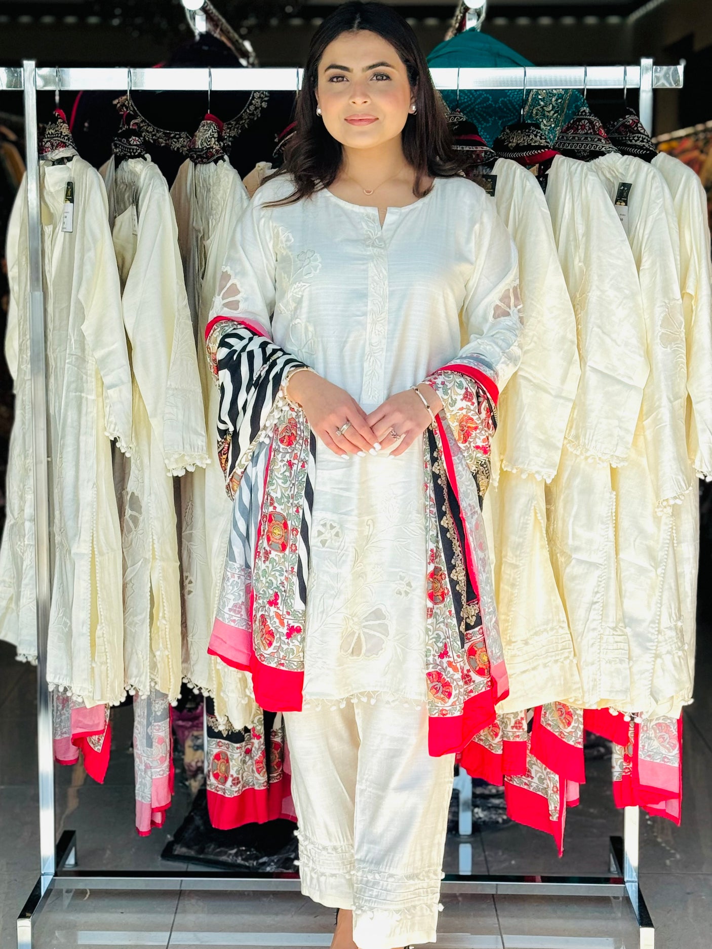 PAKISTANI ZEBRA PRINT SUIT