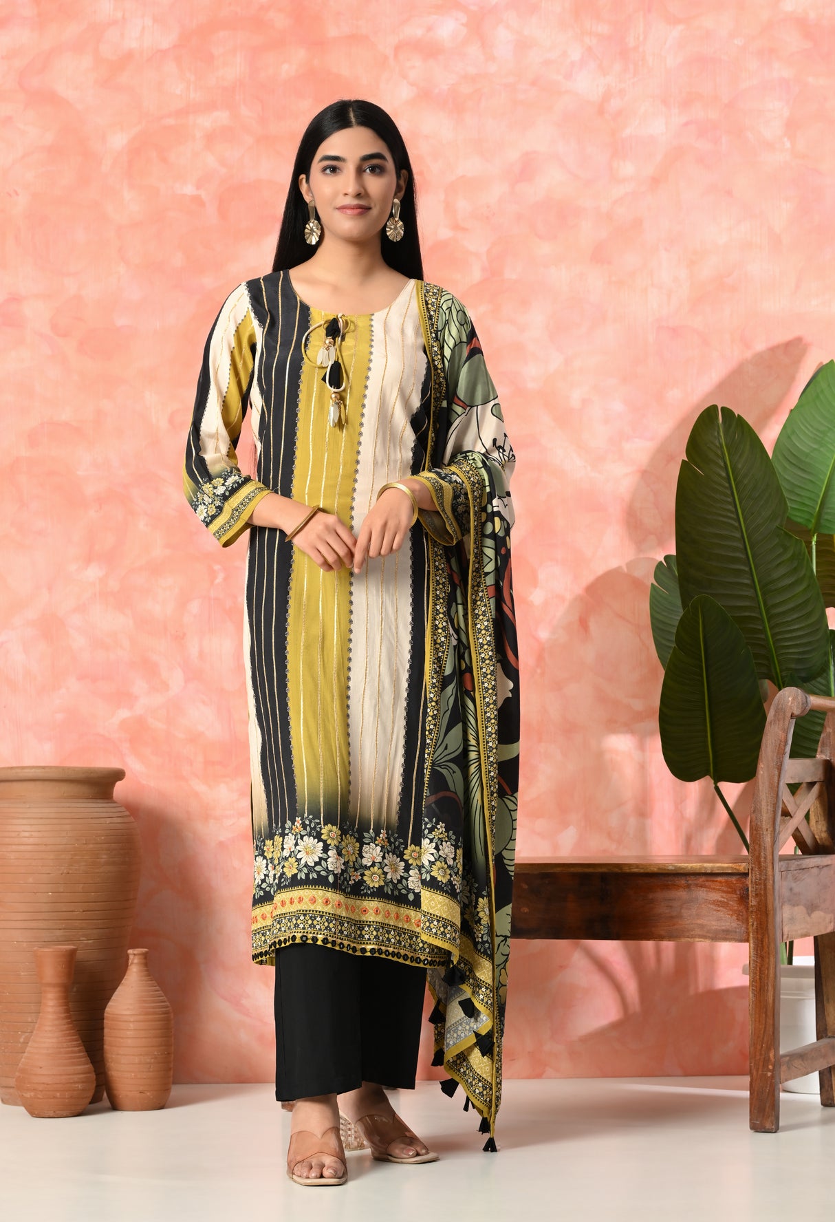 Saffron Grace – Digital Printed Lawn Suit