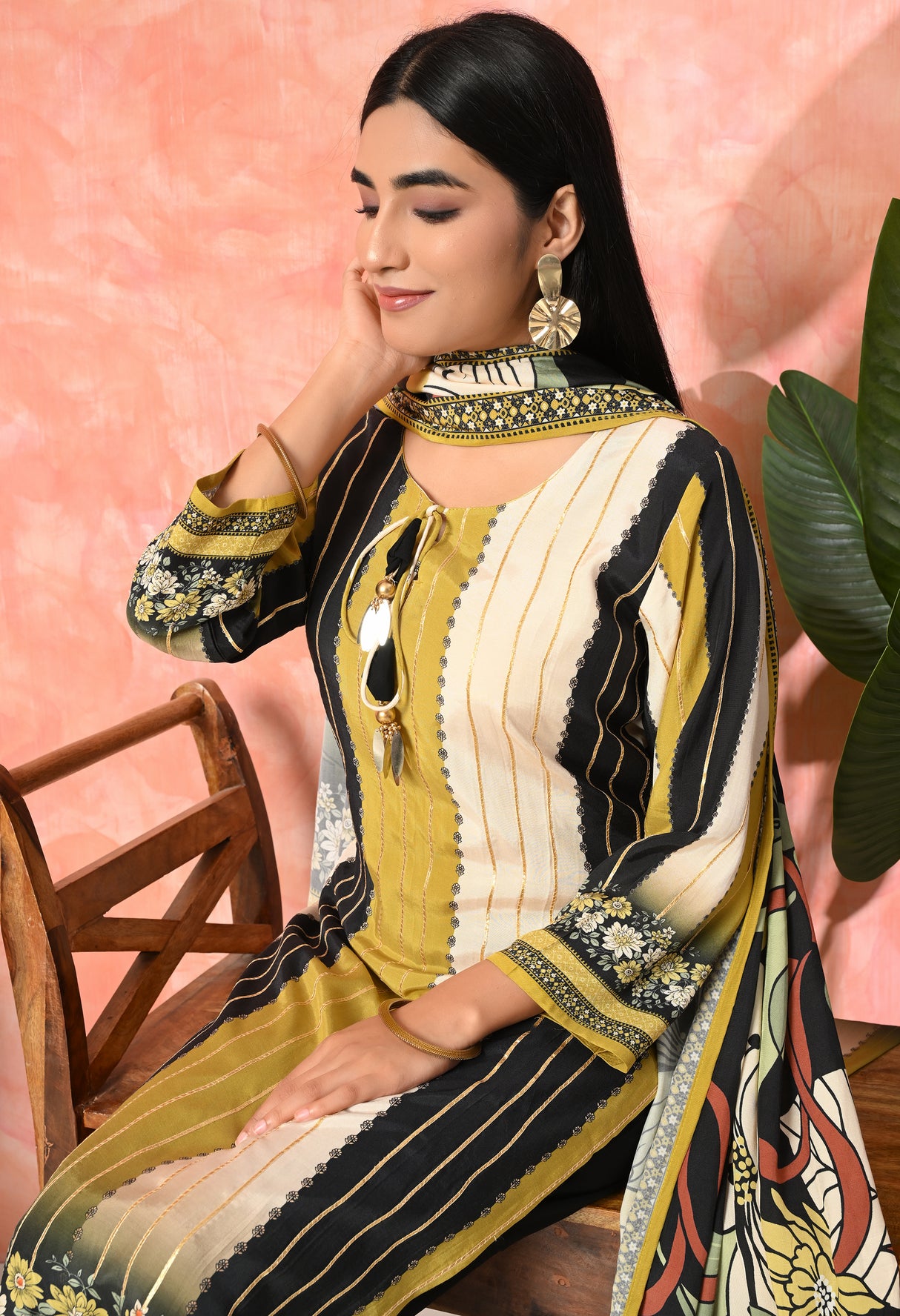 Saffron Grace – Digital Printed Lawn Suit