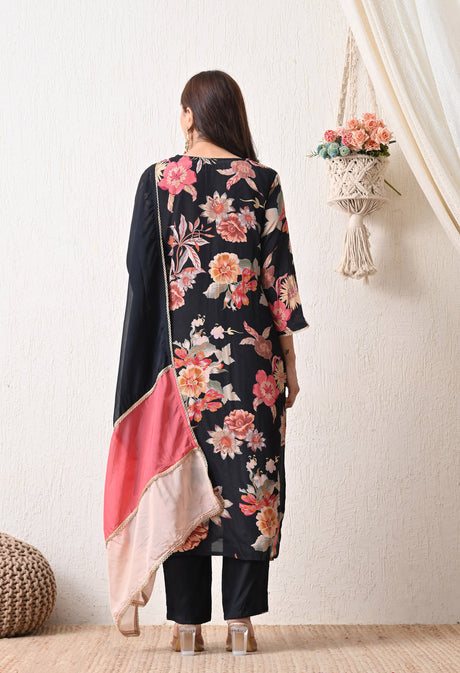 Floral Noir suit Set