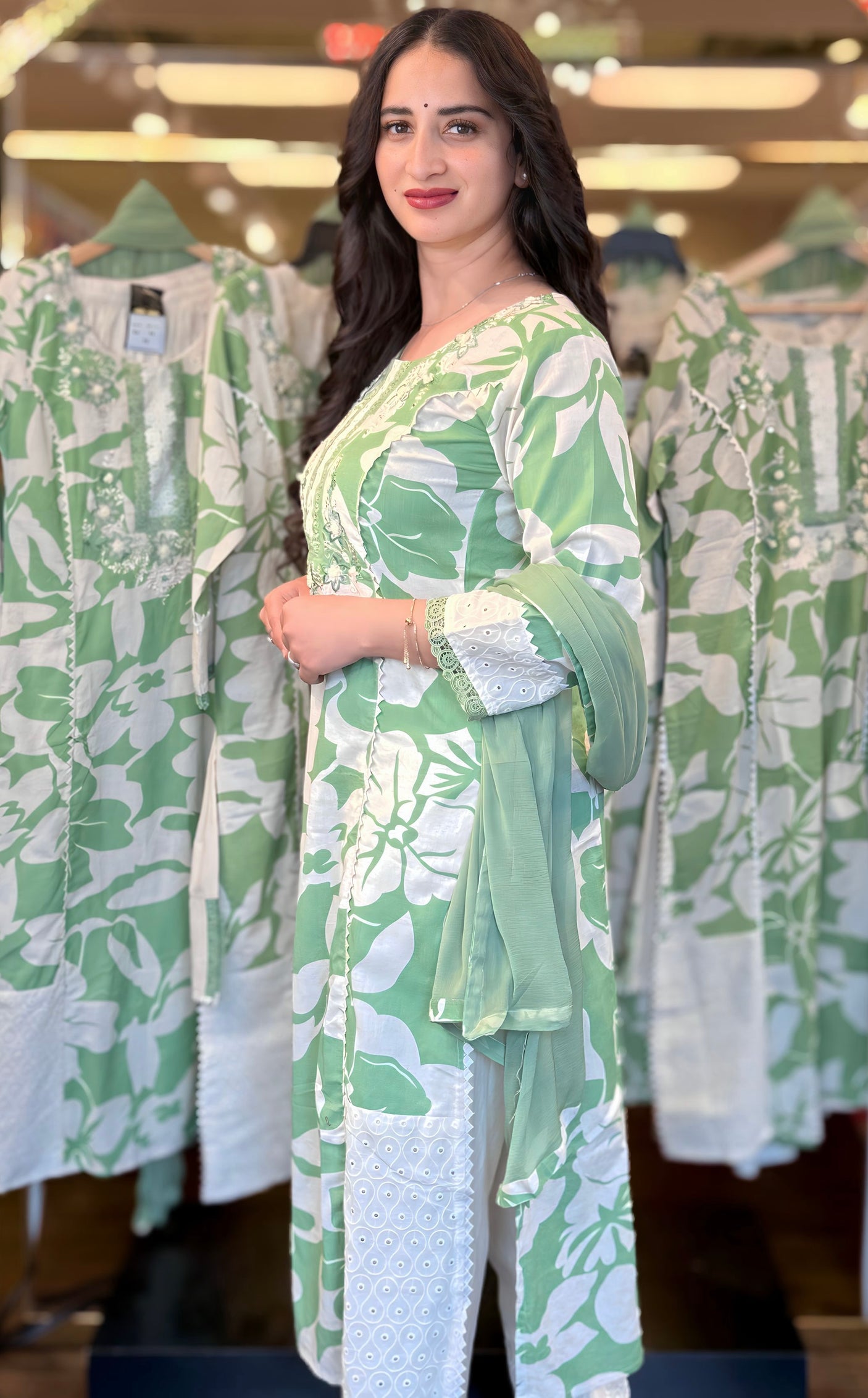 Chickenkari khadi suit