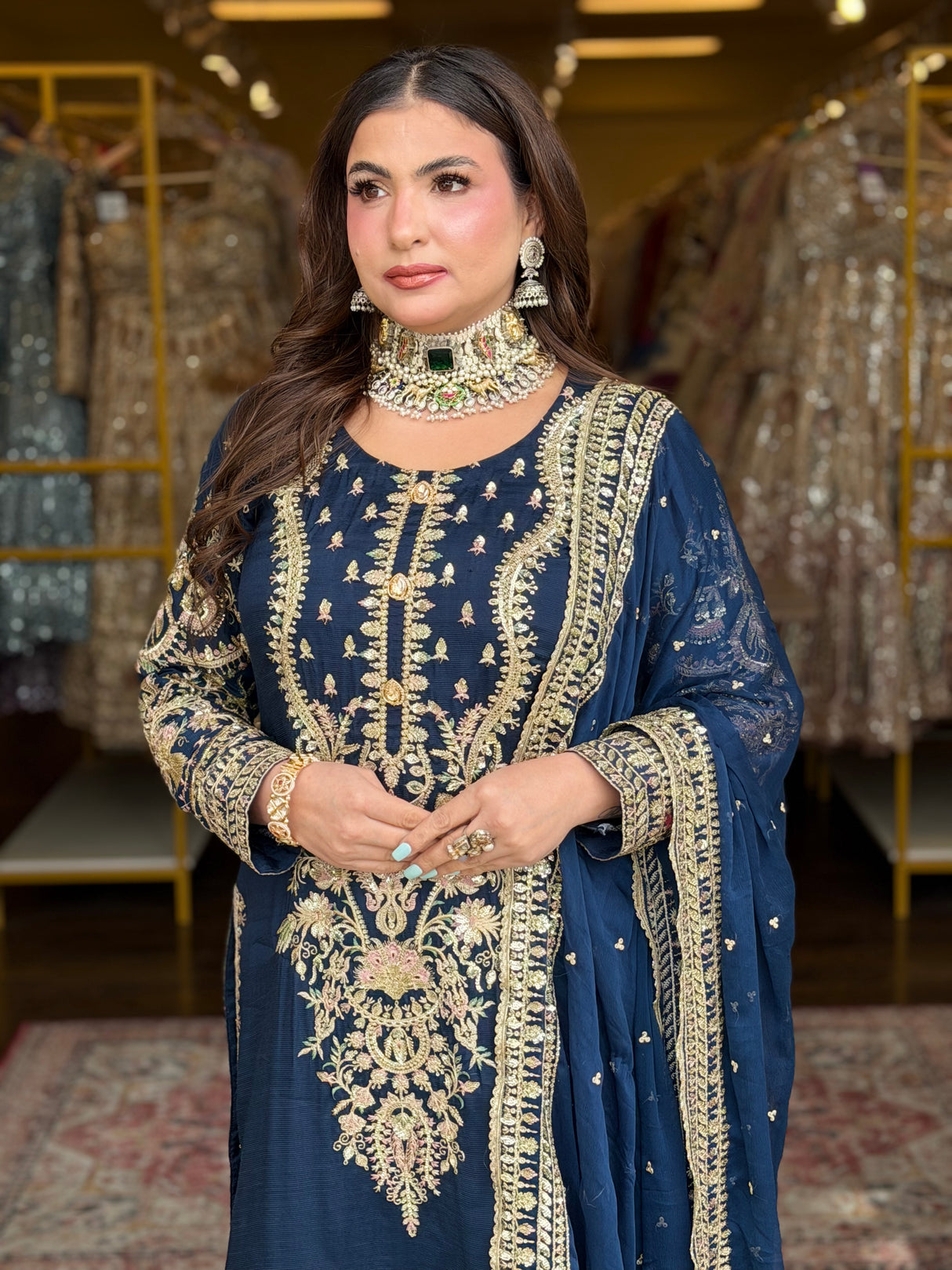 Noor Jaya Embroidered Suit