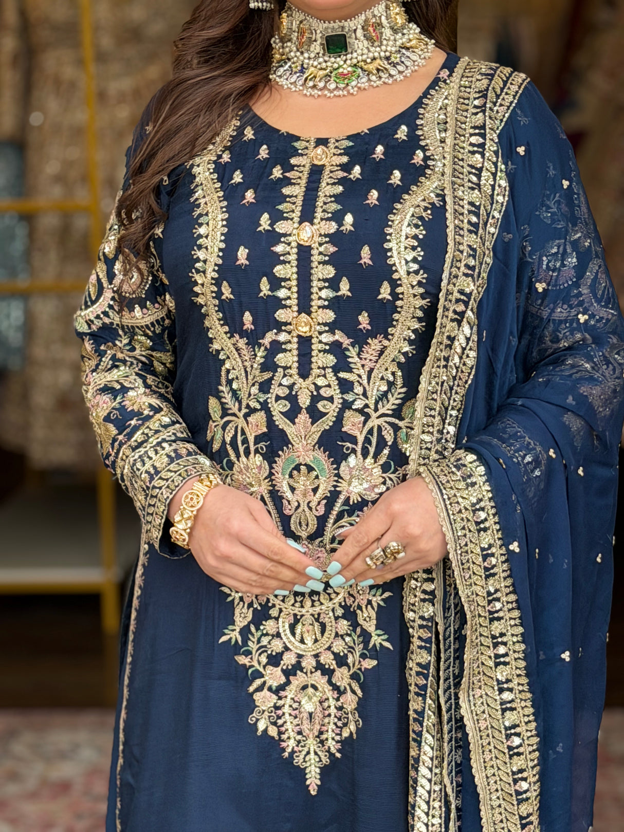 Noor Jaya Embroidered Suit