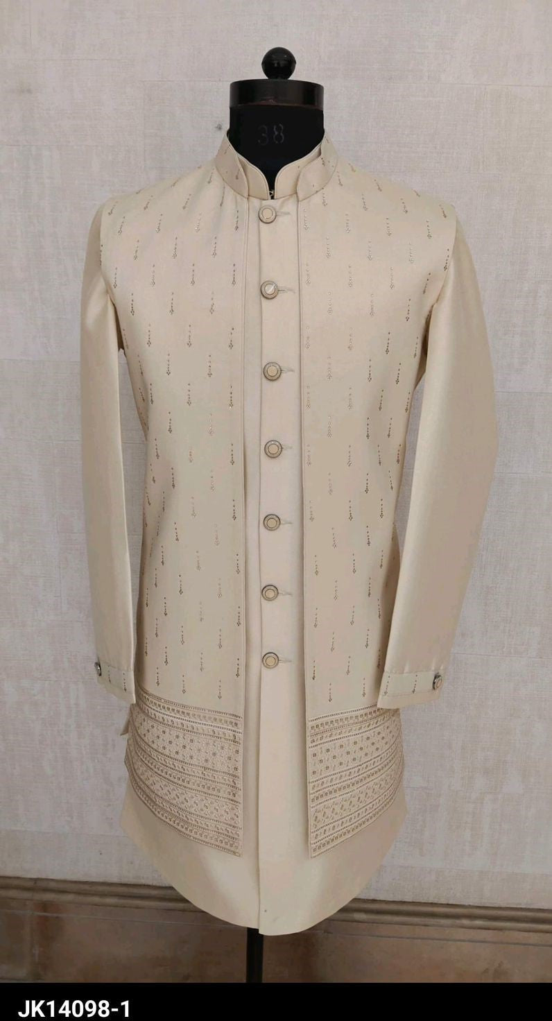 White Embroidered wedding waist coat