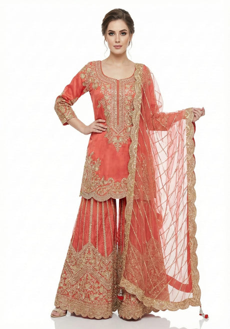 Aafreen Blue Punjabi Sharara Set